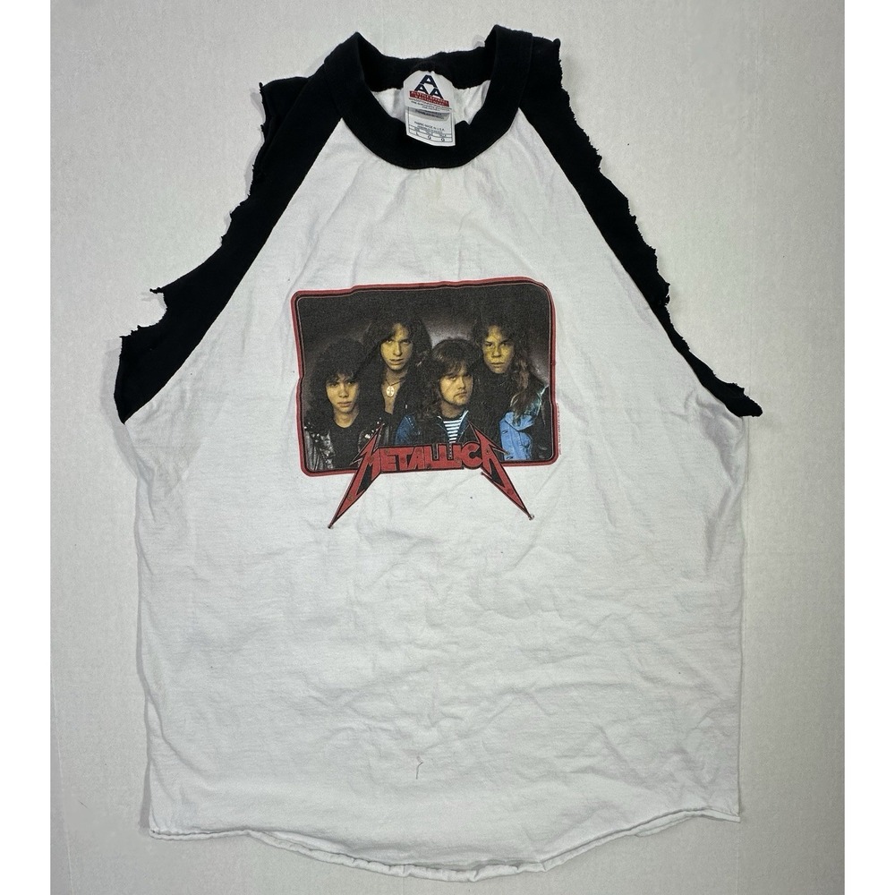 Vintage 2003 Metallica Cut Off Tank Top Alstyle Sleeveless Distressed Rock Tee L